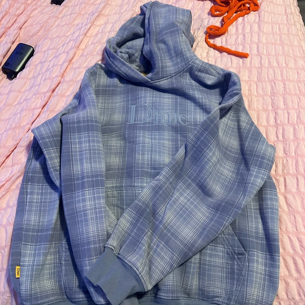 Plaid Blue Men's Hoodie